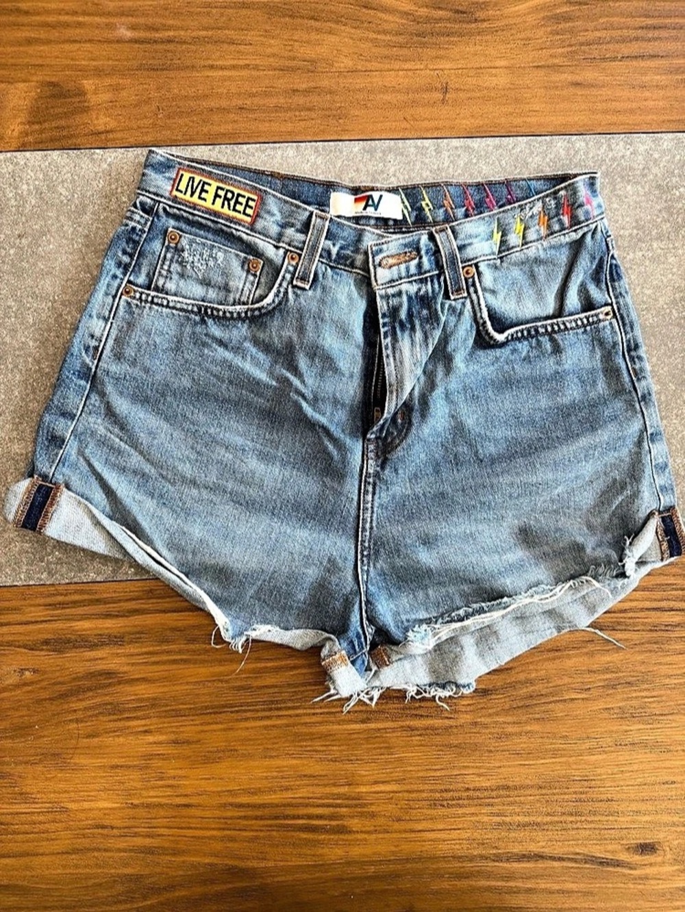 A&V Women's Denim Jean Shorts Waist 29